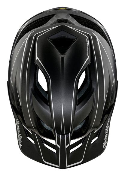 Troy Lee Designs Flowline SE MTB Helmet - Badge - Pinstripe - Charcoal-Black