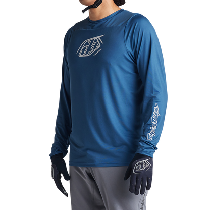 Troy Lee Designs Skyline Long Sleeve MTB Jersey - Iconic - Indigo