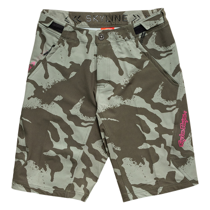 Troy Lee Designs Skyline MTB Short with Liner - Shadow Camo - Olive