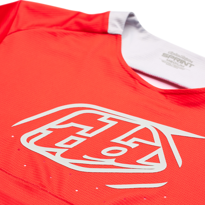 Troy Lee Designs Sprint Long Sleeve MTB Jersey - Icon - Fire Red