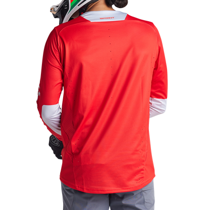 Troy Lee Designs Sprint Long Sleeve MTB Jersey - Icon - Fire Red