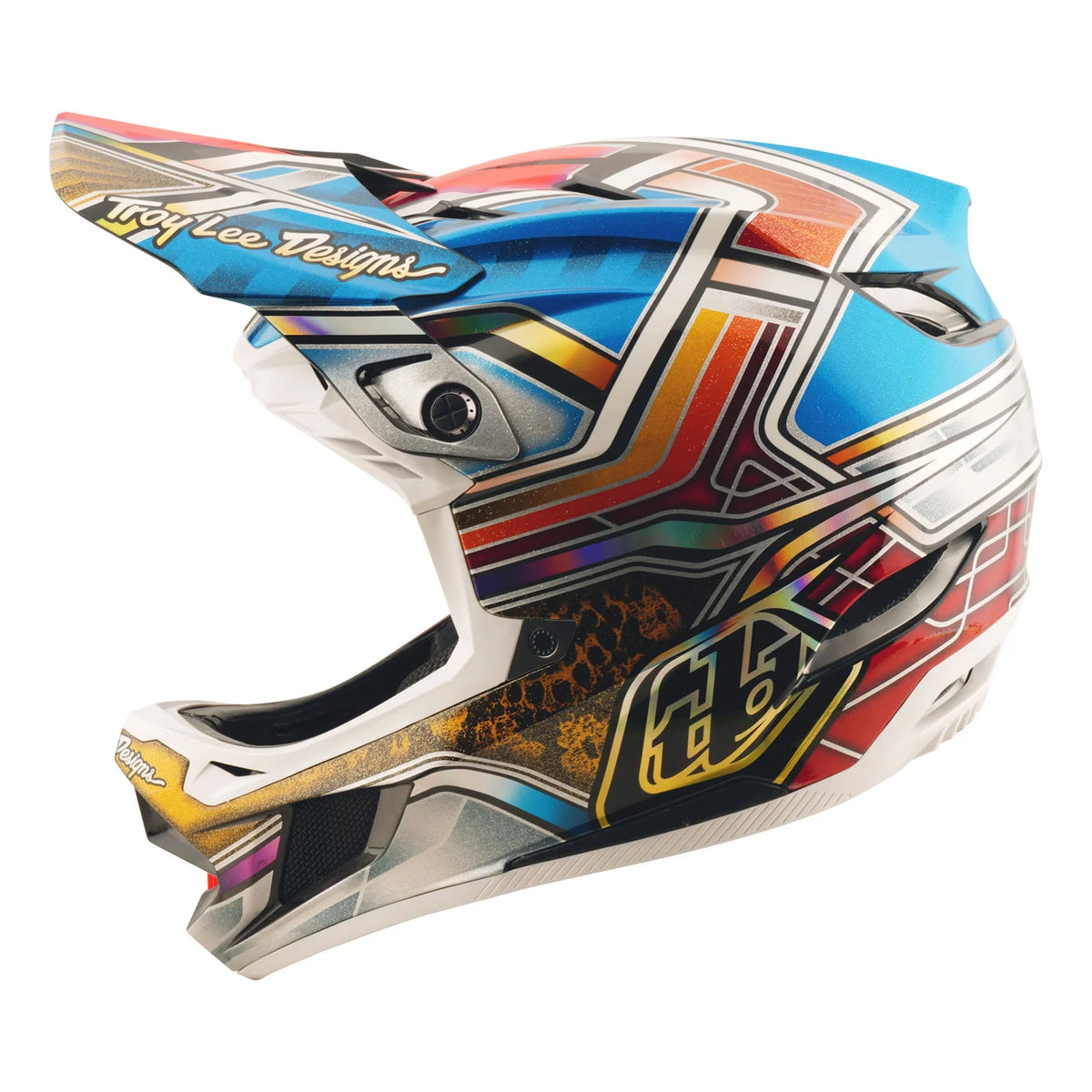 Troy Lee Designs D4 Carbon Full Face Helmet - Lowrider - Blue