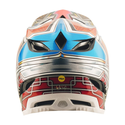 Troy Lee Designs D4 Carbon Full Face Helmet - Lowrider - Blue