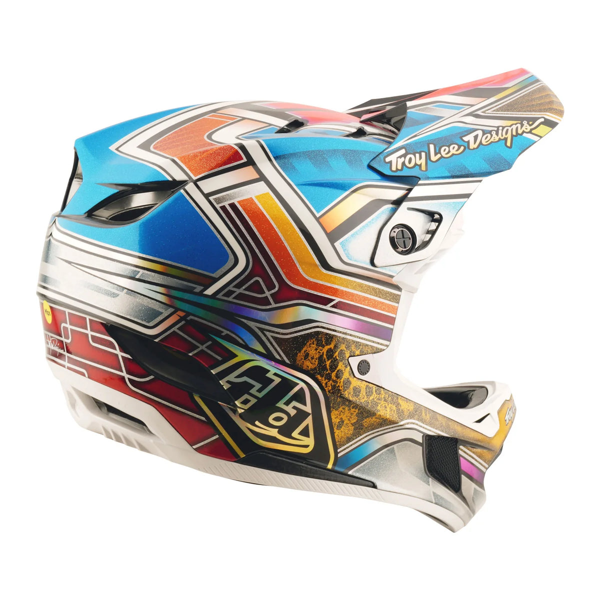 Troy Lee Designs D4 Carbon Full Face Helmet - Lowrider - Blue