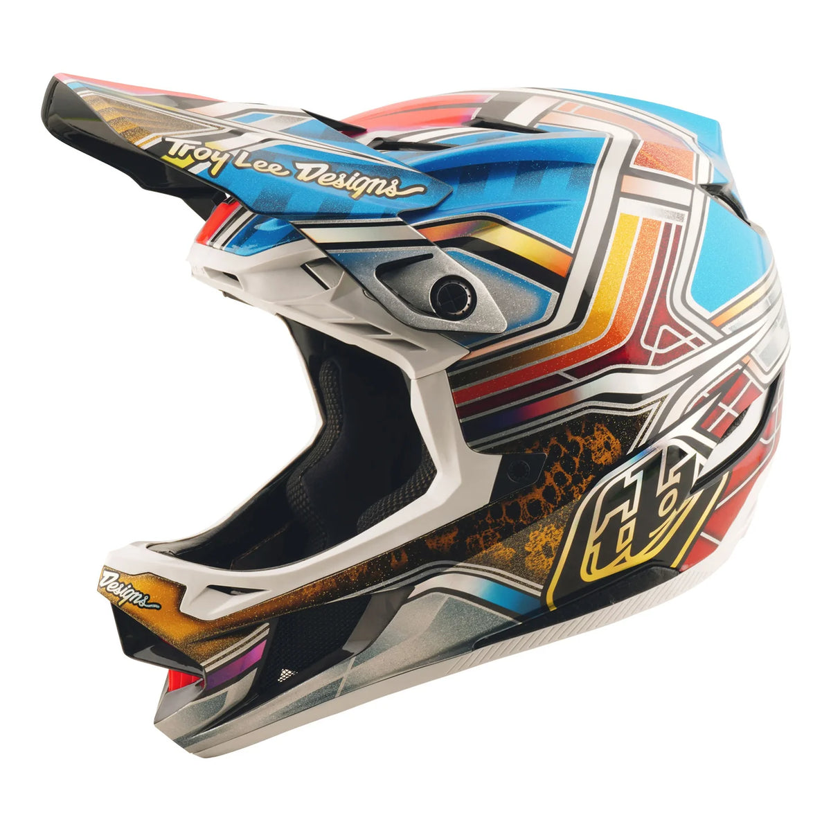Troy Lee Designs D4 Carbon Full Face Helmet - Lowrider - Blue