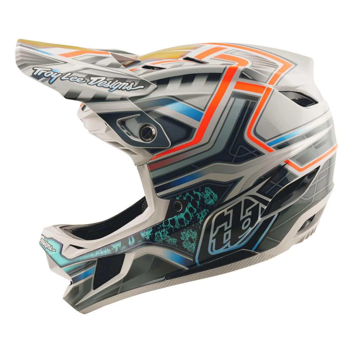 Troy Lee Designs D4 Carbon Full Face Helmet - Lowrider - Gray