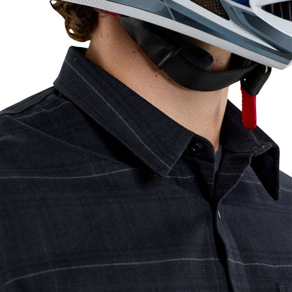 Troy Lee Designs Grind Flannel Plaid Shirt - Carbon