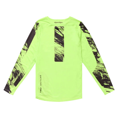 Troy Lee Designs Skyline Chill Long Sleeve MTB Jersey - Rockslide - Glo Yellow