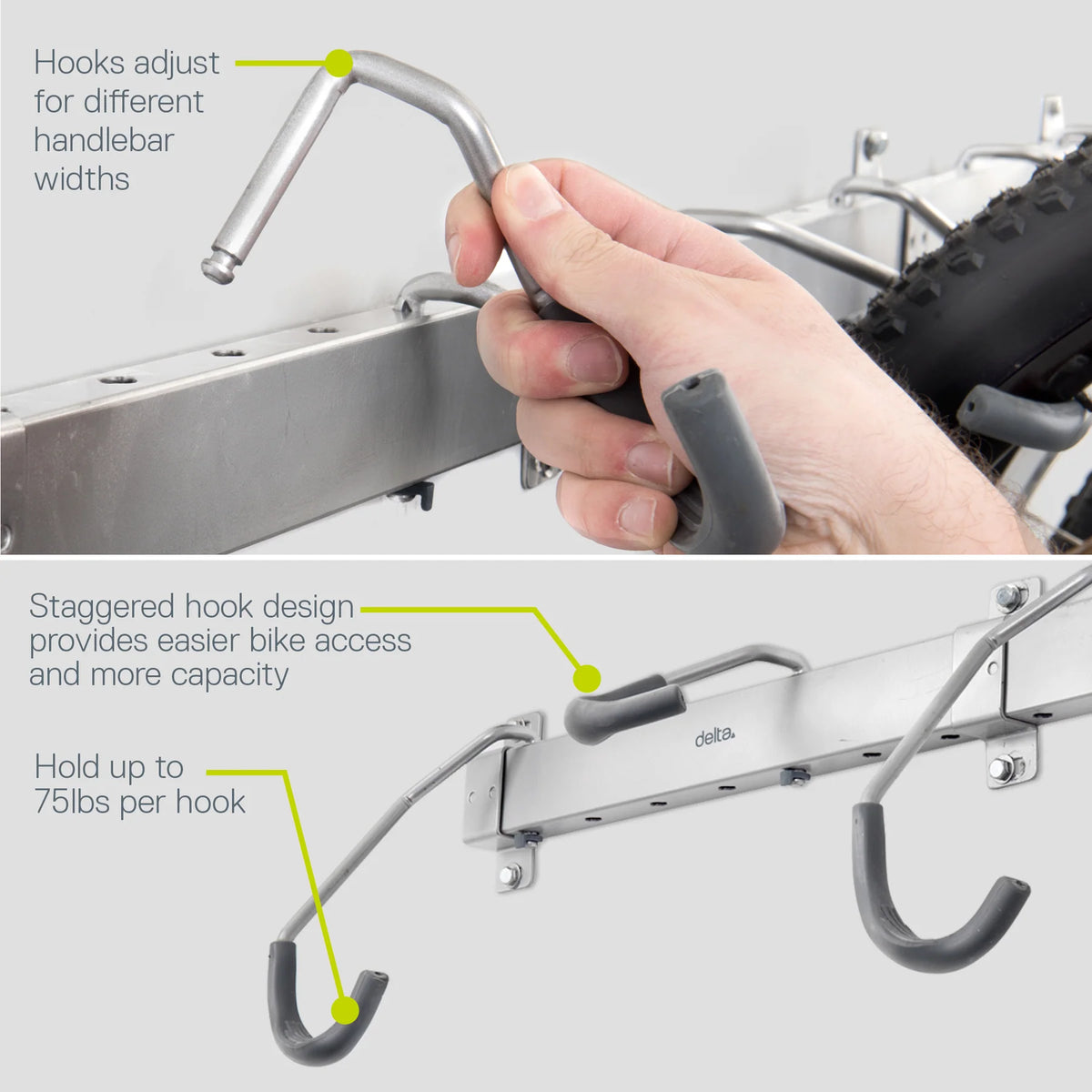 Delta Heavy Duty Rail Rack - 4 Bike