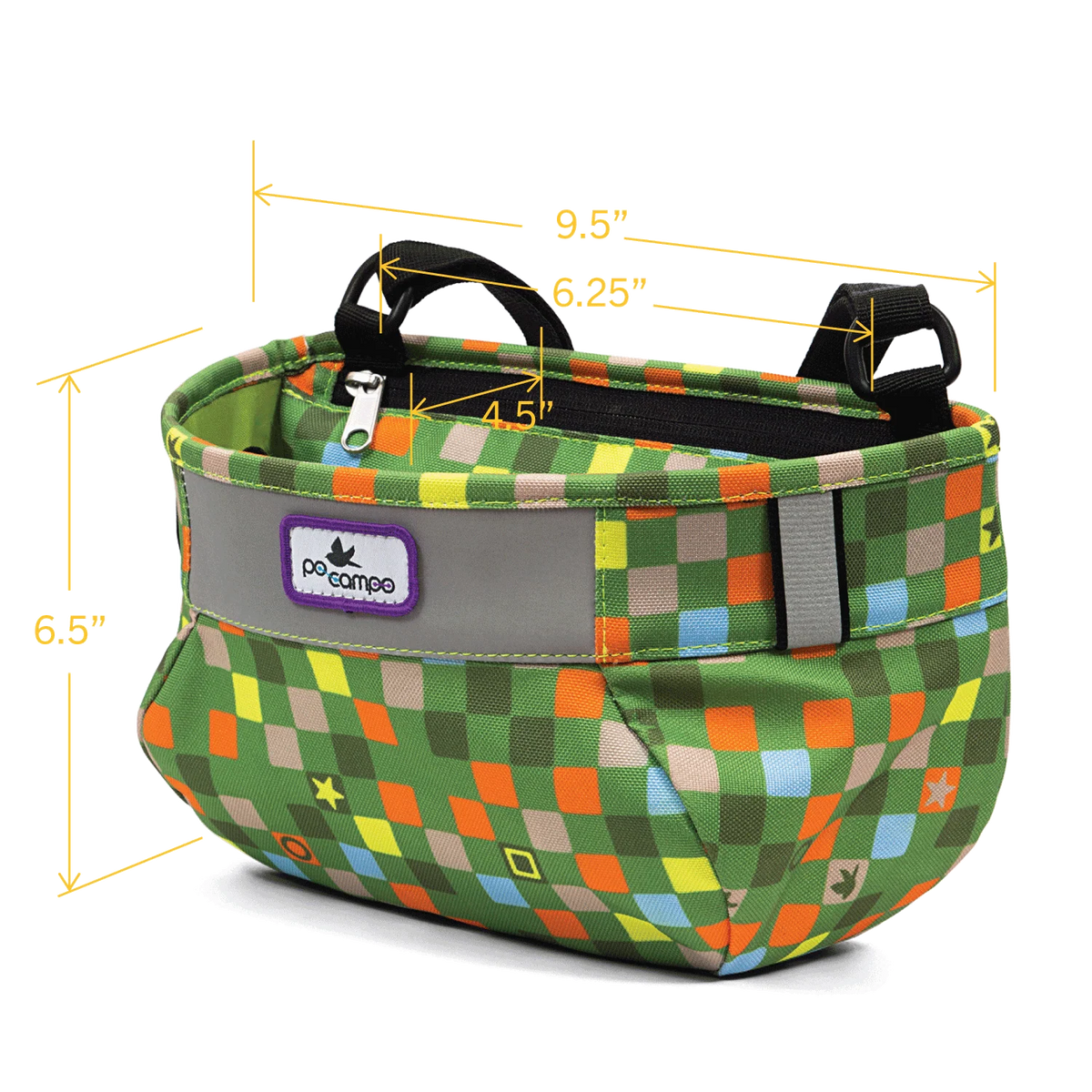 Po Campo Whoosh Bike Basket - Checker