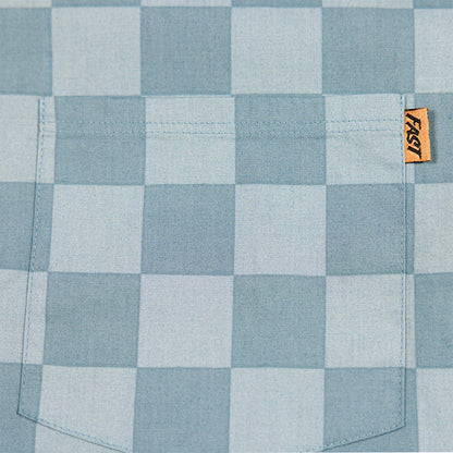 Fasthouse Winston Short Sleeve Button Up Shirt - Blue
