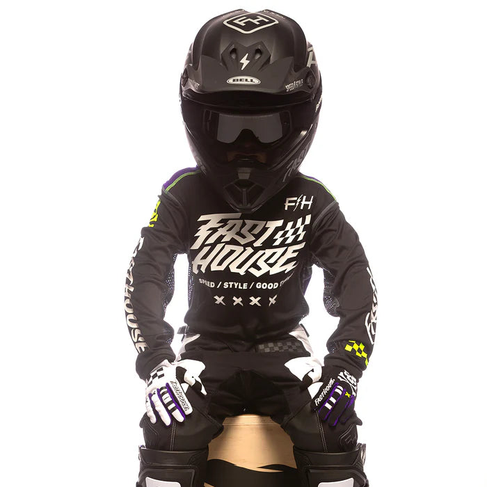 Fasthouse Grindhouse Rufio Jersey - Youth-Black-Purple