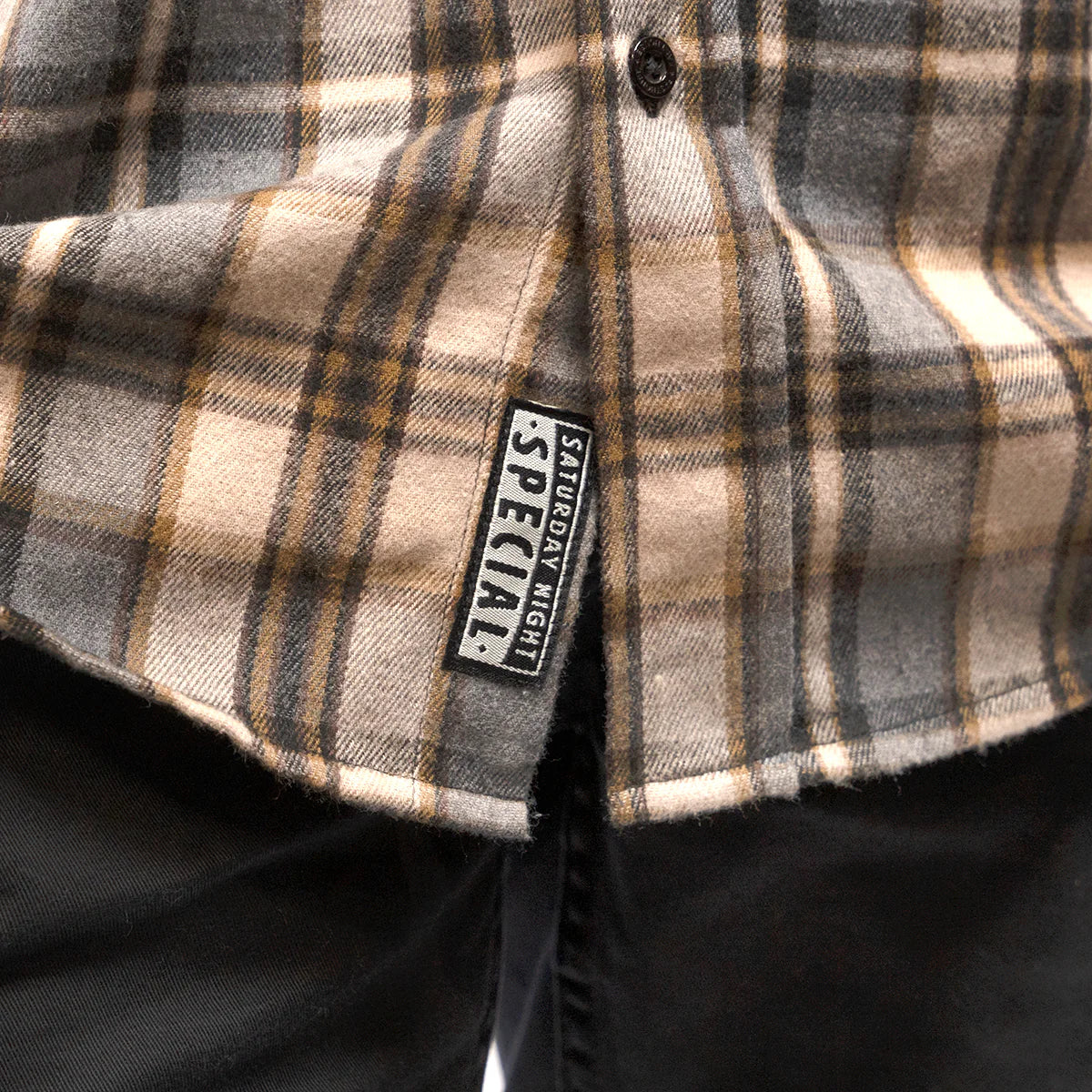 Fasthouse Saturday Night Special Flannel Shirt - Youth - Beige