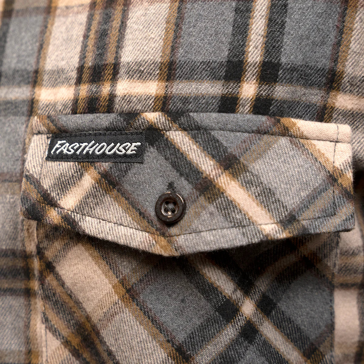 Fasthouse Saturday Night Special Flannel Shirt - Youth - Beige
