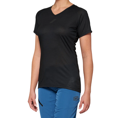 100% Airmatic Short Sleeve MTB Jersey - Womens - Black