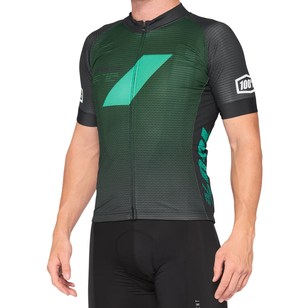 100% Exceeda Short Sleeve MTB Jersey - Teal-Black