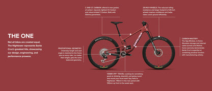 Santa Cruz Hightower Carbon 29 - S Kit - Matt Cardinal Red - 2024
