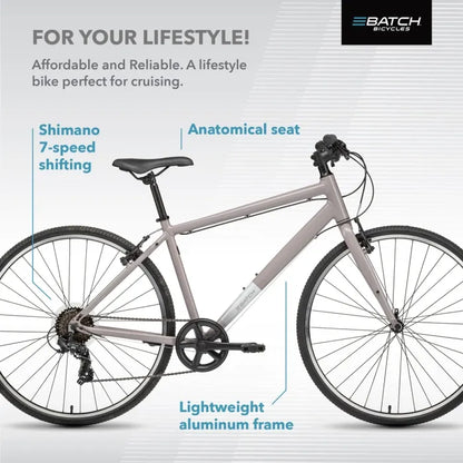 Batch Bicycles 700c Lifestyle Bike - Matt Pitch Blue