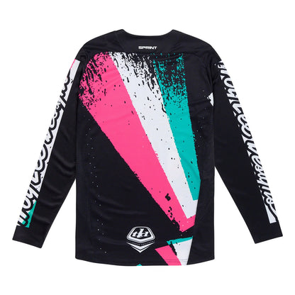 Troy Lee Designs Sprint Long Sleeve MTB Jersey - Full Pull - Black