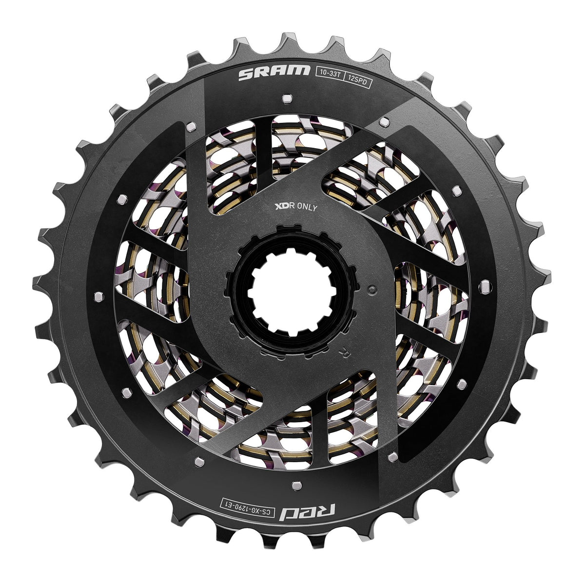 SRAM XG-1290 E1 12 Spd Cassette - Rainbow