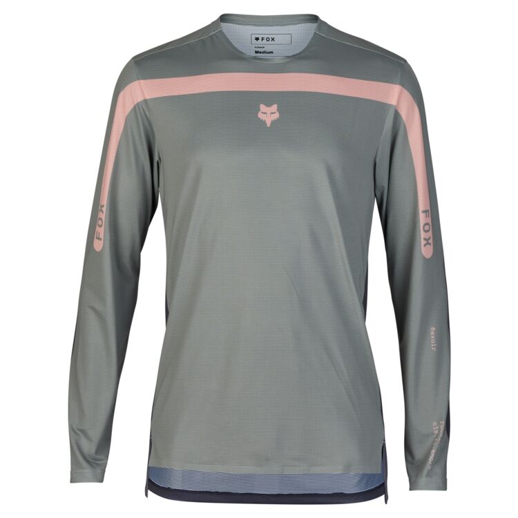 Fox Racing Flexair Long Sleeve MTB Race Jersey - Aviation - Gray Vintage
