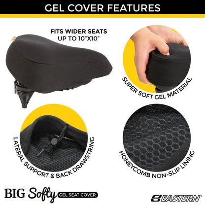 Eastern Big Softy Gel Seat Cover - Black