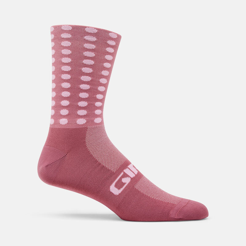 Giro Comp Racer 6" High Rise Sock - Dusty Rose Linocut