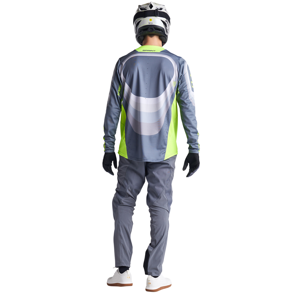 Troy Lee Designs Sprint Long Sleeve MTB Jersey - Reverb - Charcoal