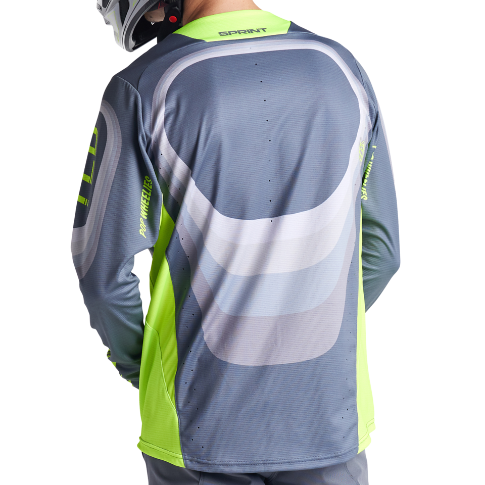 Troy Lee Designs Sprint Long Sleeve MTB Jersey - Reverb - Charcoal