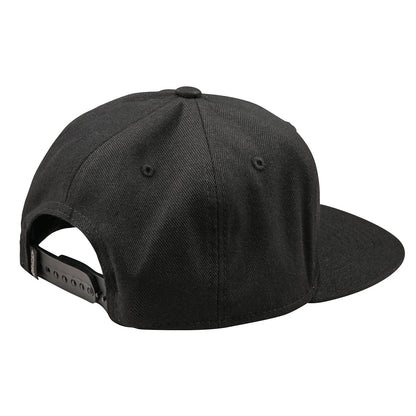 Troy Lee Designs Scholar Flat Bill Snapback Hat - Black
