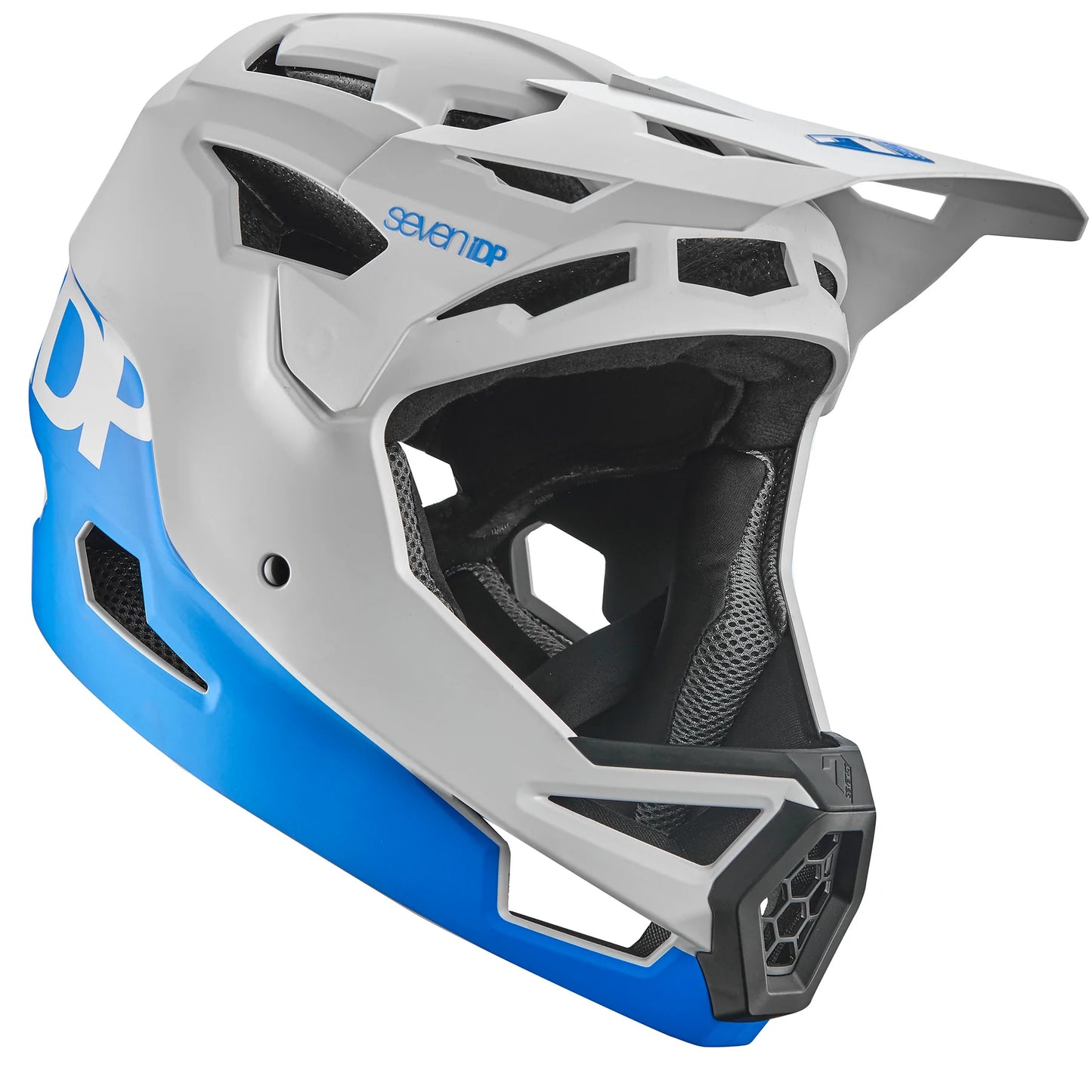 7 iDP Project 23 ABS Full Face Helmet - White-Blue