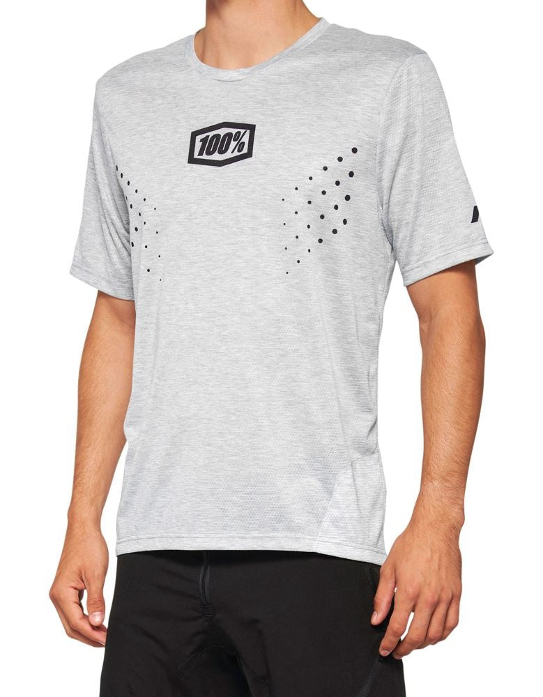 100% Airmatic Mesh Short Sleeve MTB Jersey - Gray - 2022 Gray Small 