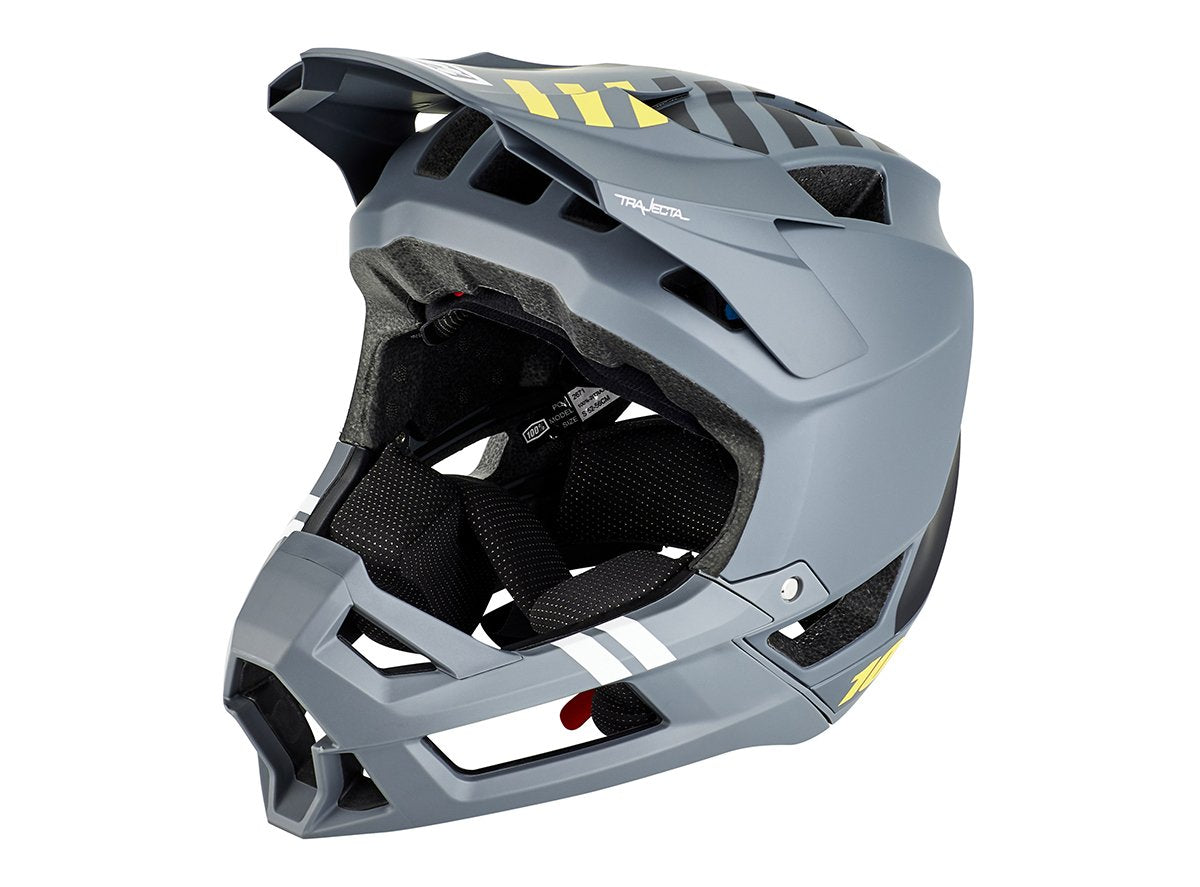100% Trajecta Full Face Helmet - Charcoal Charcoal Small 