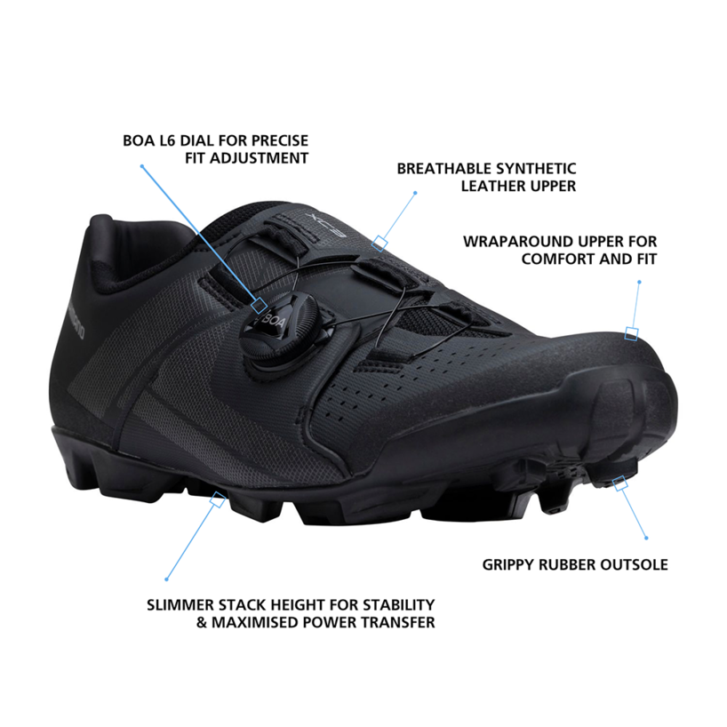 Shimano XC300 SPD MTB Shoe - Black