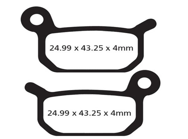 EBC Replacement Disc Pad Set - Formula B-4 Gold Sintered 