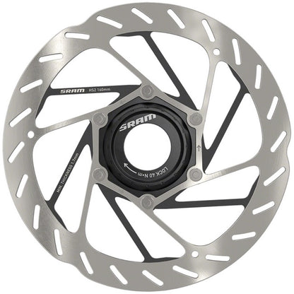SRAM HS2 Disc Brake Rotor - Center Lock Silver 160mm 