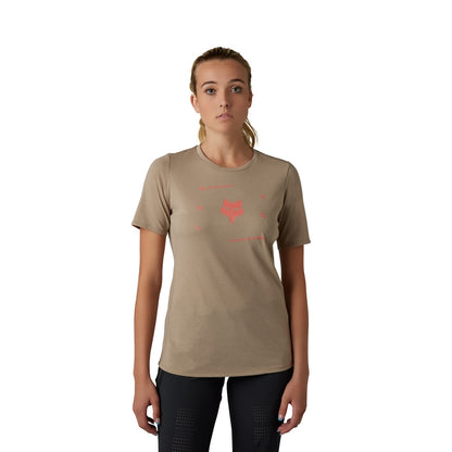 Fox Racing Ranger Dri Release Short Sleeve MTB Jersey - Veni - Womens - Mocca