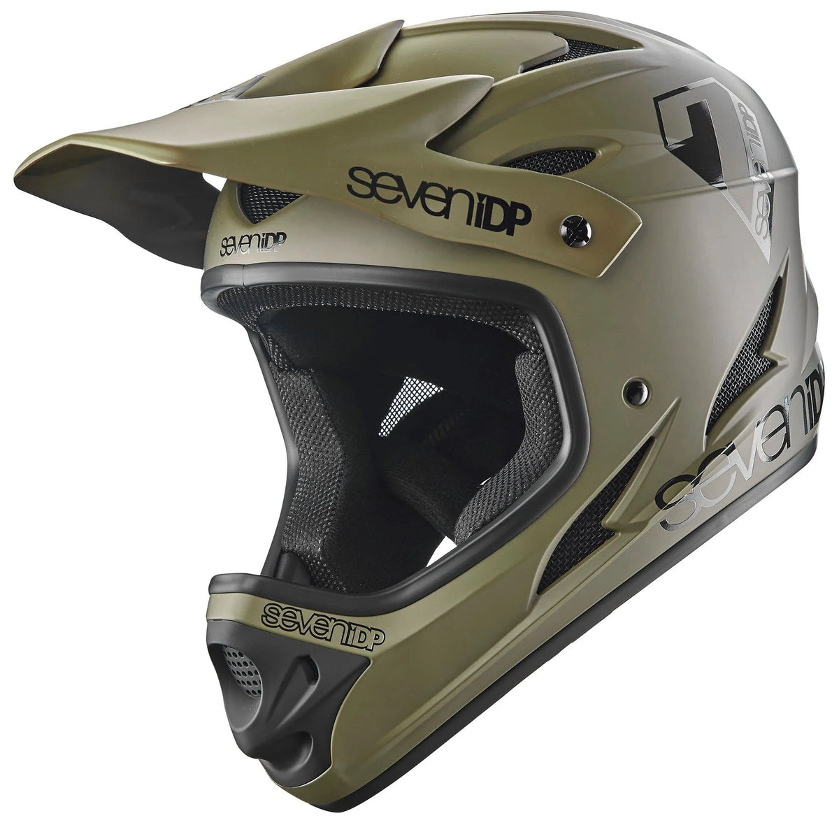 7 iDP M1 Full Face Helmet - Youth - Army Green