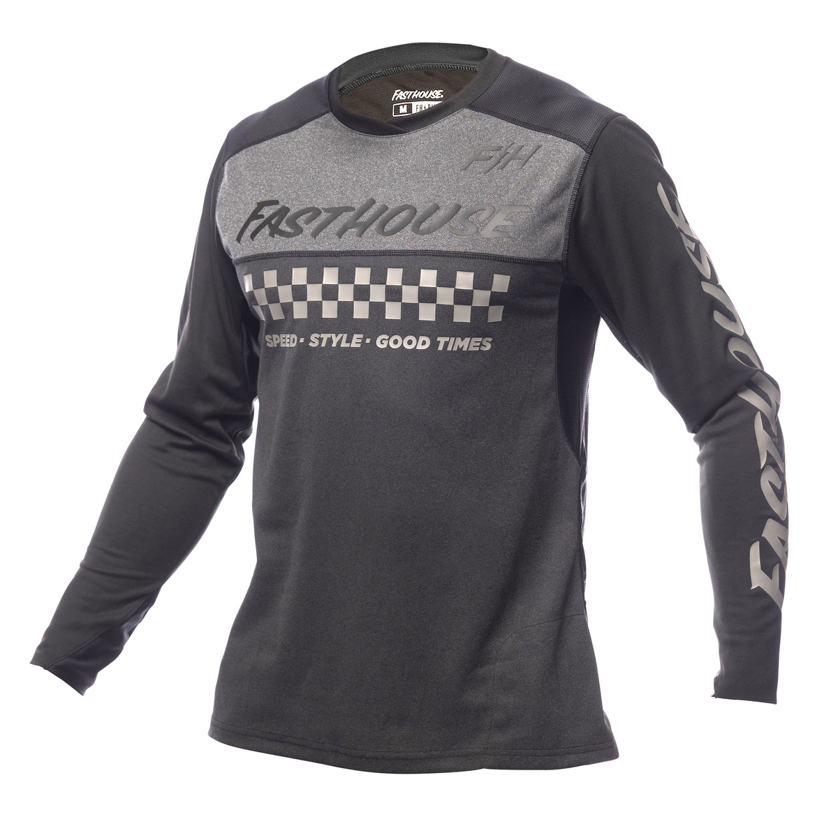 Fasthouse Alloy Mesa Long Sleeve MTB Jersey - Heather Charcoal-Black - 2022 Heather Charcoal - Black Small 