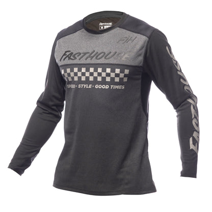 Fasthouse Alloy Mesa Long Sleeve MTB Jersey - Heather Charcoal-Black - 2022 Heather Charcoal - Black Small 