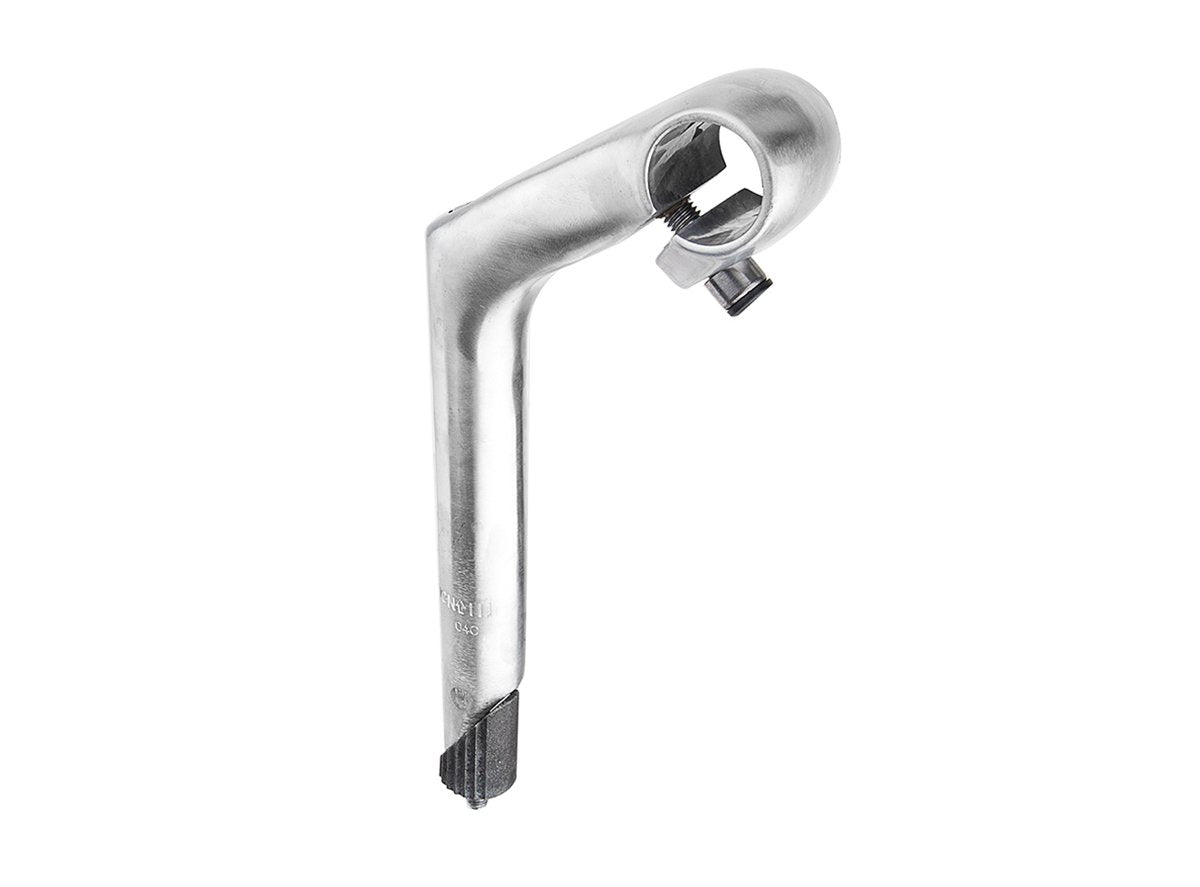 Alloy 1-Bolt 30deg 25.4 MTB Quill Stem - Silver Silver 1.1/8" 80mm