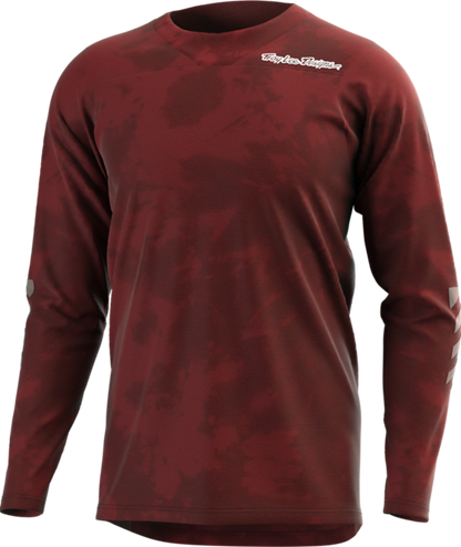 Troy Lee Designs Skyline Chill Long Sleeve MTB Jersey - Tie Dye Wine - 2022 Tie Dye Wine Small 