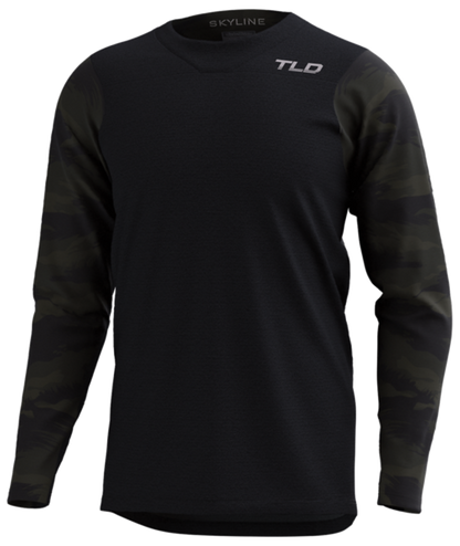 Troy Lee Designs Skyline Chill Long Sleeve MTB Jersey - Hideout Black - 2022 Hideout Black Small 