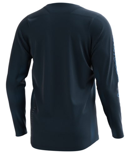 Troy Lee Designs Skyline Chill Long Sleeve MTB Jersey - Waves - Dark Slate-Blue - 2023