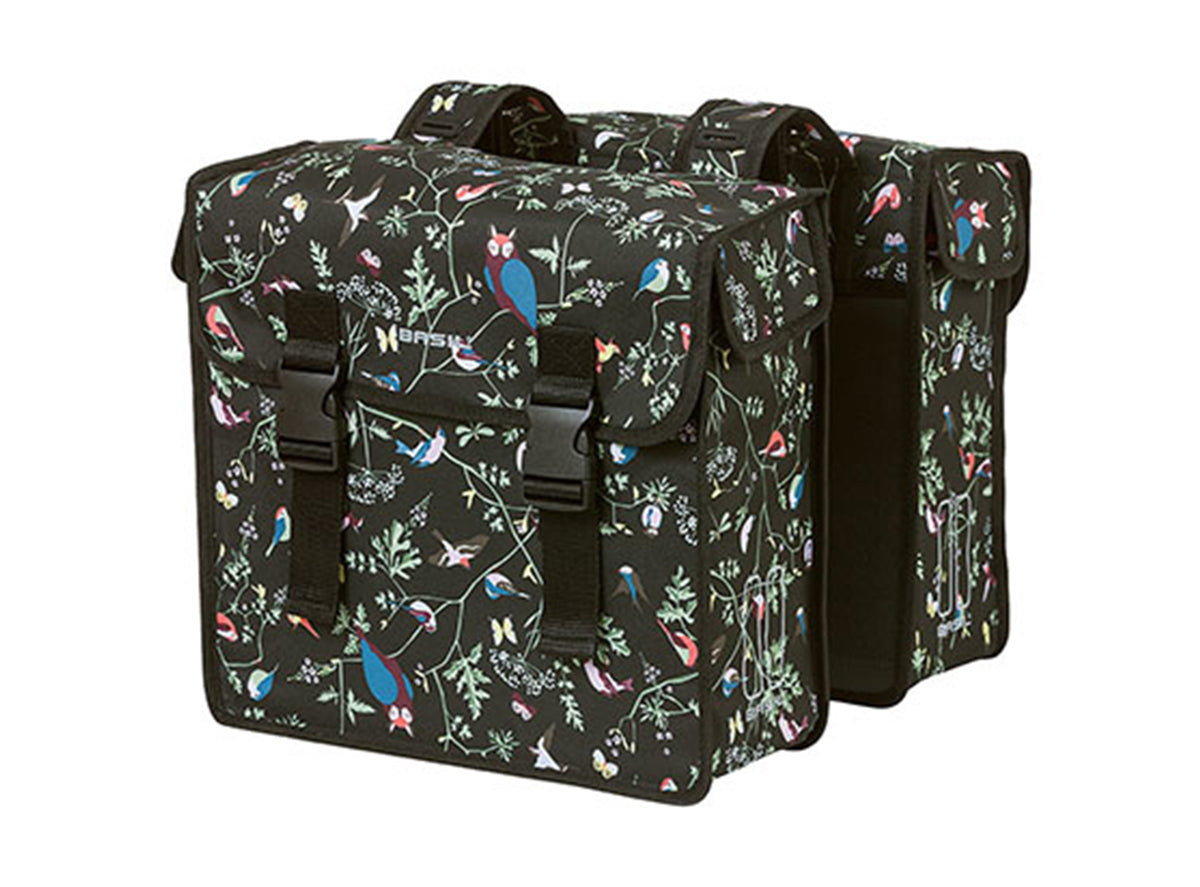 Basil Wanderlust Double Pannier Bag - Charcoal Charcoal  