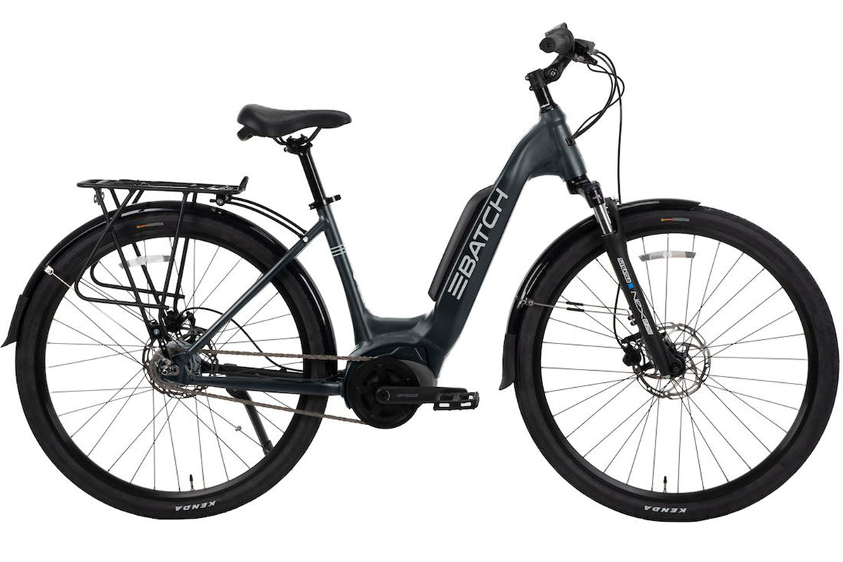 Batch Bicycles 700c Step-Thru Plus E-Bike - Black Black Small/Medium 
