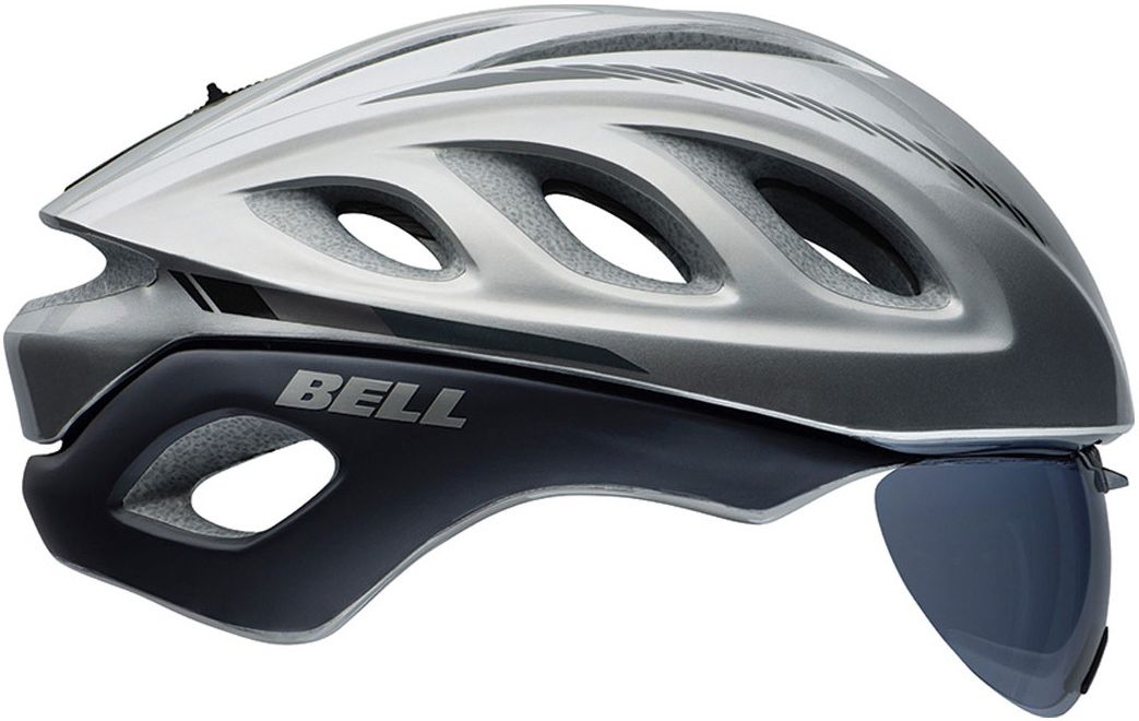 Bell Star Pro Aero Road Helmet - With Shield - Silver Marker Silver Marker Small 