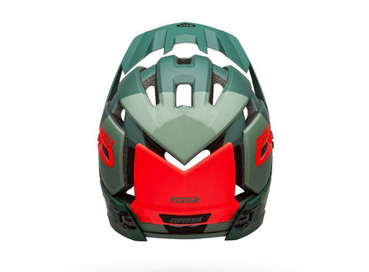 Bell Super Air R Spherical Full Face Helmet - Matt Gloss Green-Infrared