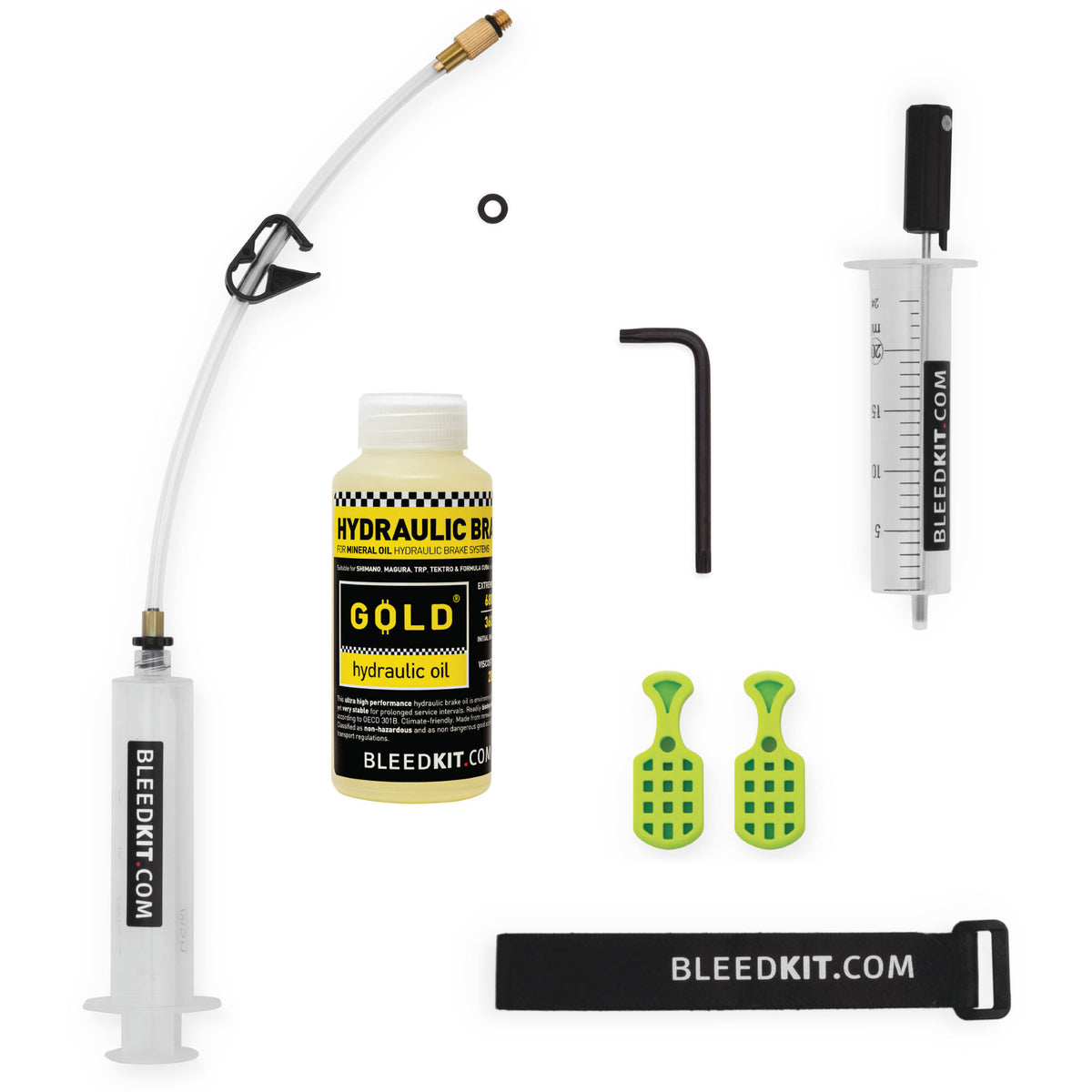 Bleedkit Premium Gold MT Edition Hydraulic Bleed Kit with Fluid - Magura Kit - With 100ml Gold Hydraulic Oil  