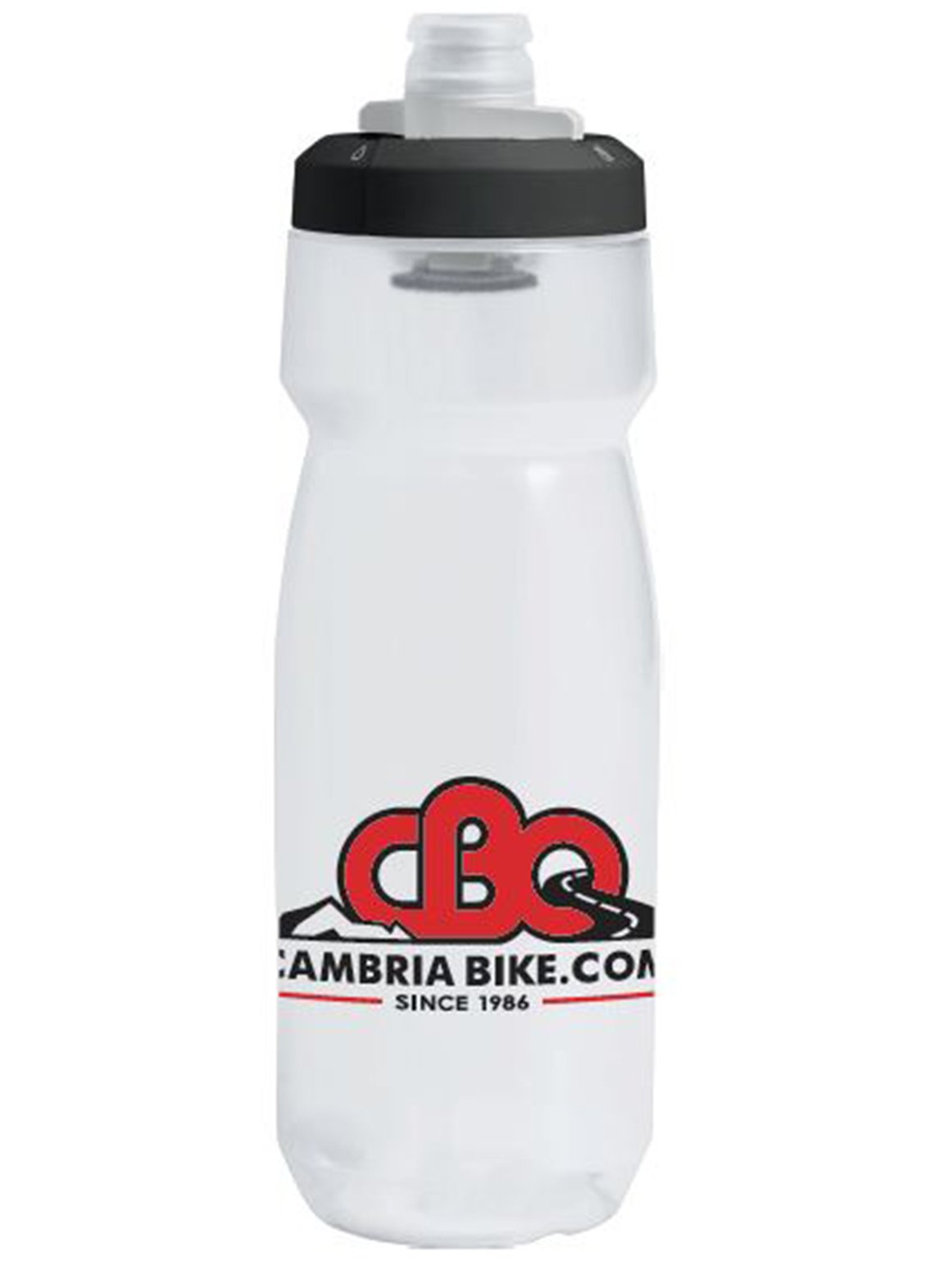 CBO Camelbak Podium Shop Water Bottle - 24oz - Clear-Black Clear - Black  